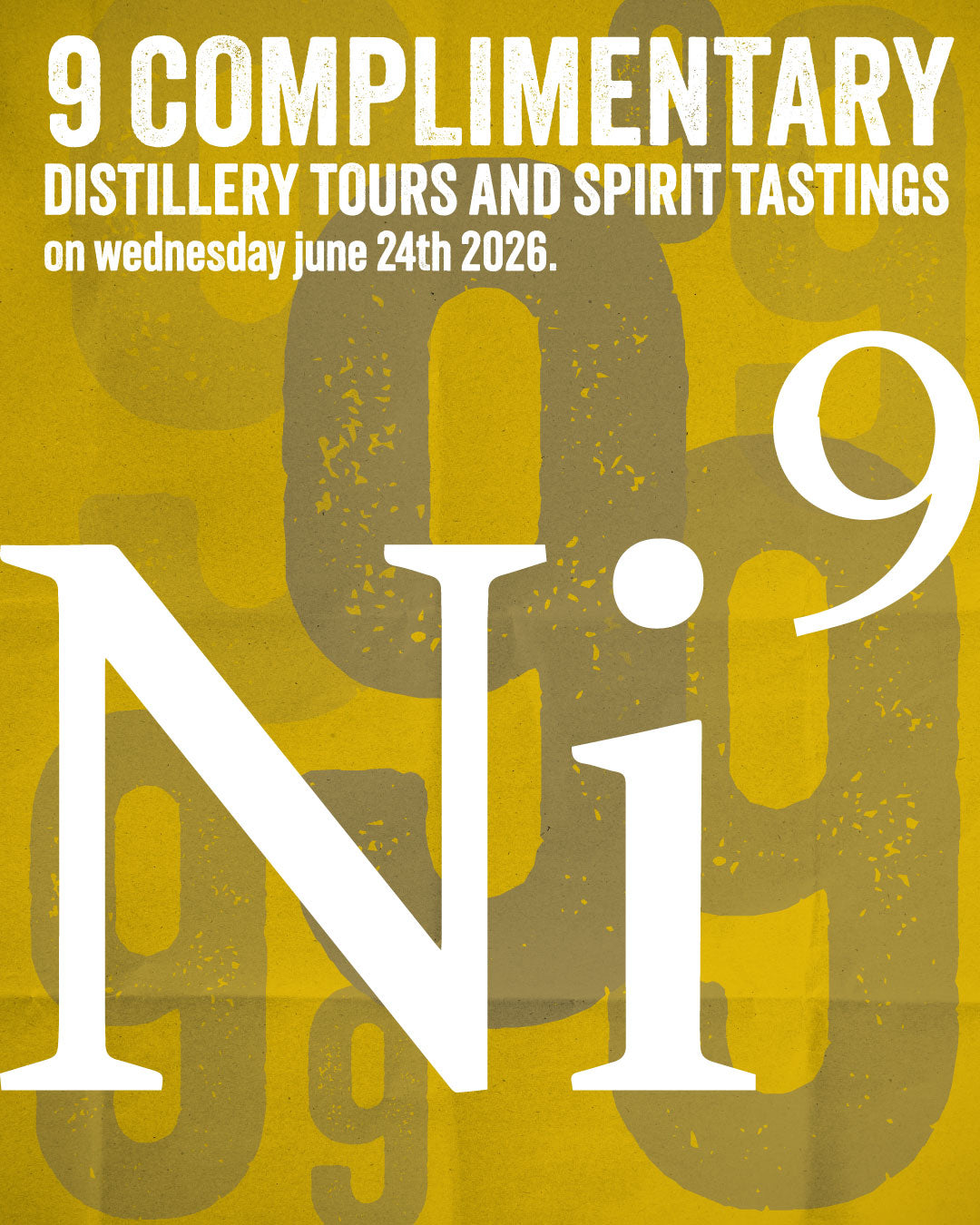 9 COMPLIMENTARY DISTILLERY TOURS AND SPIRIT TASTINGS - JUNE 24th