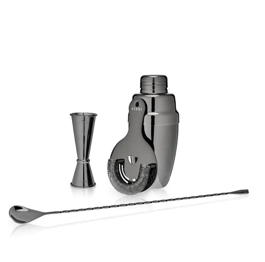 Essential Gunmetal Cocktail Bar Set